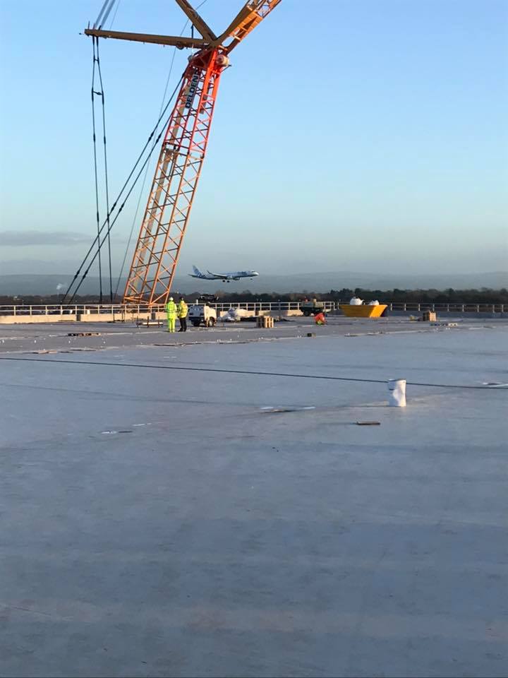 Shot blasting of new Manchester Airport Car Park